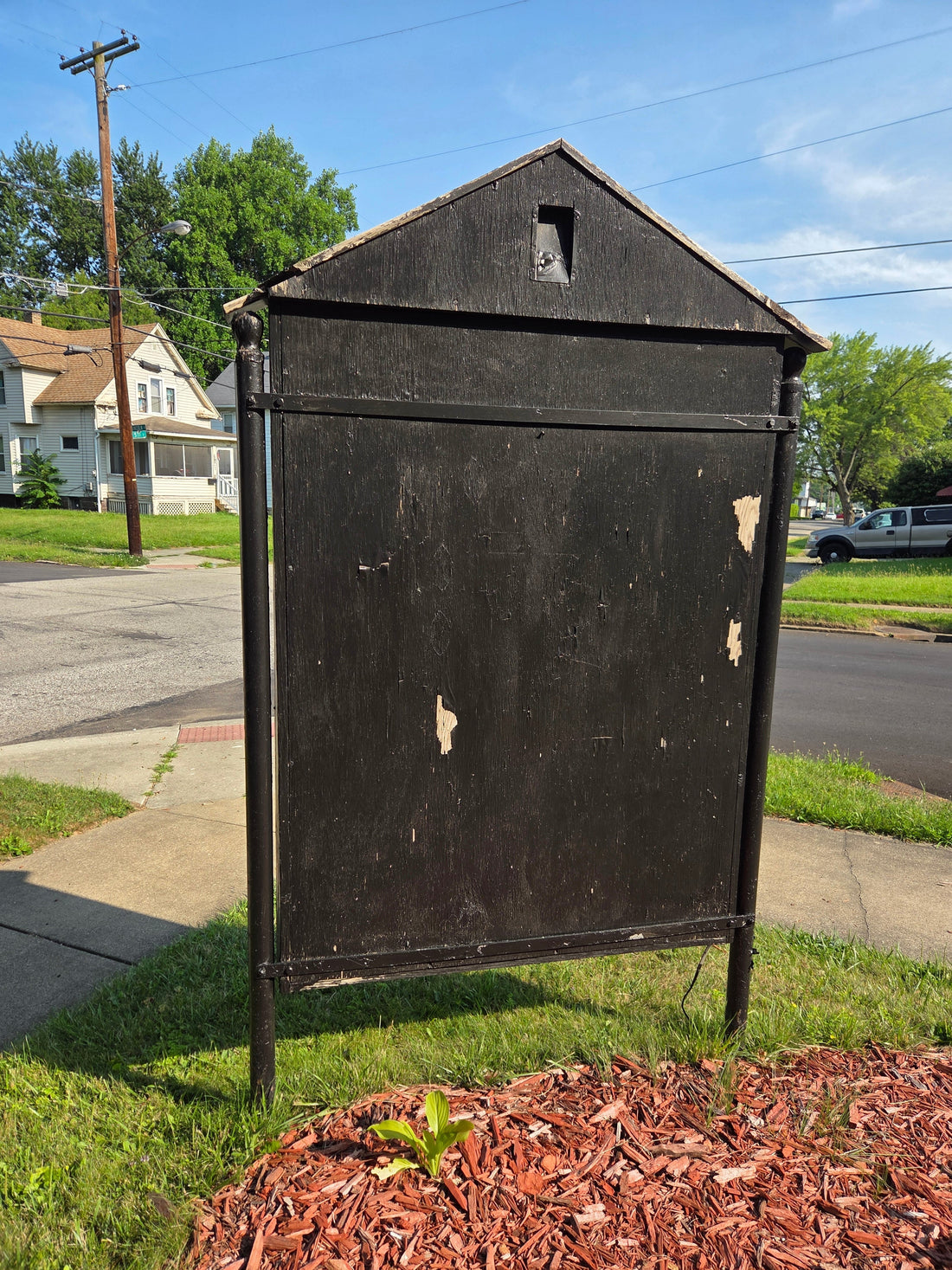 The old church sign needs renovated as well.
