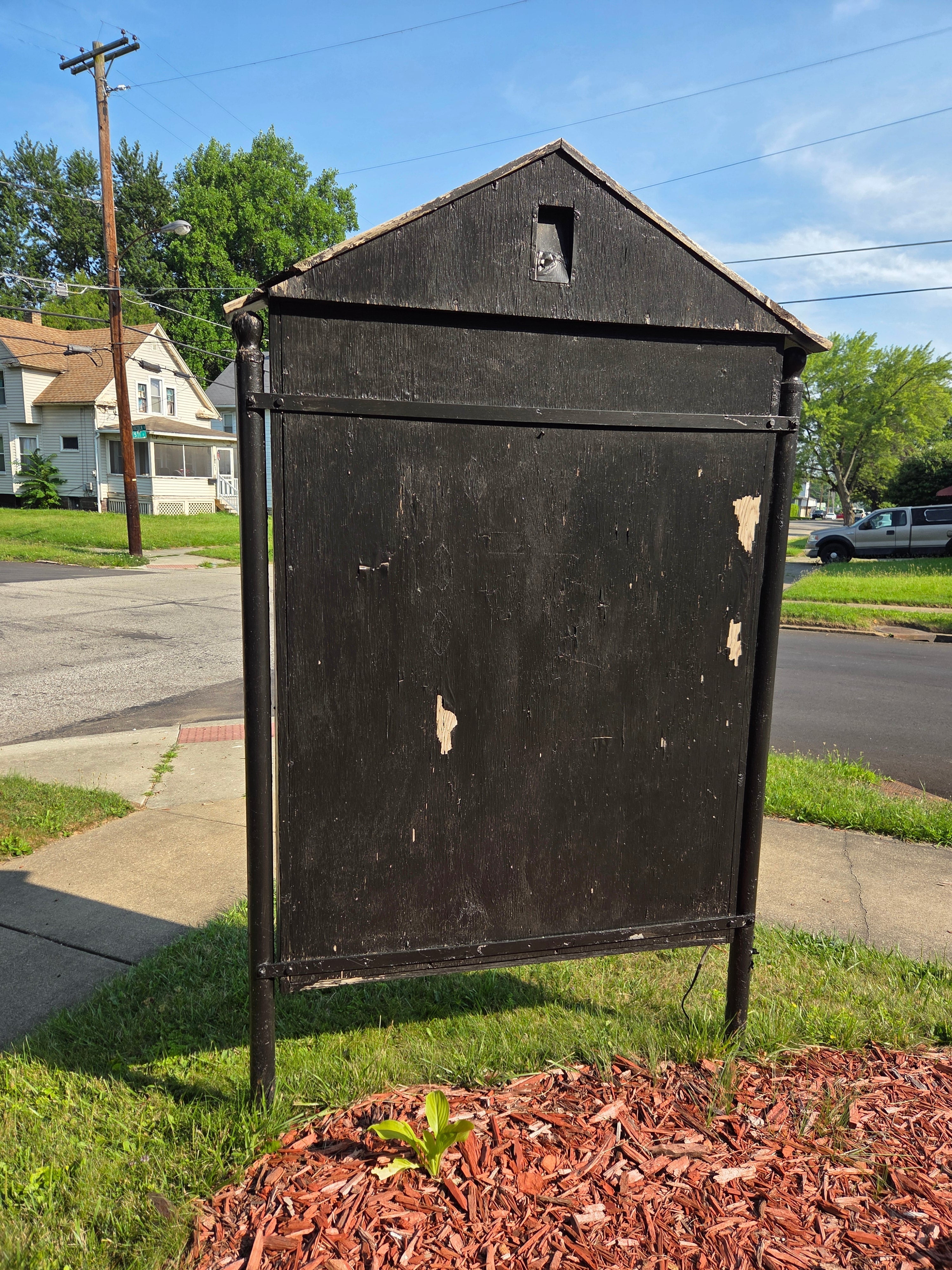 The old church sign needs renovated as well.