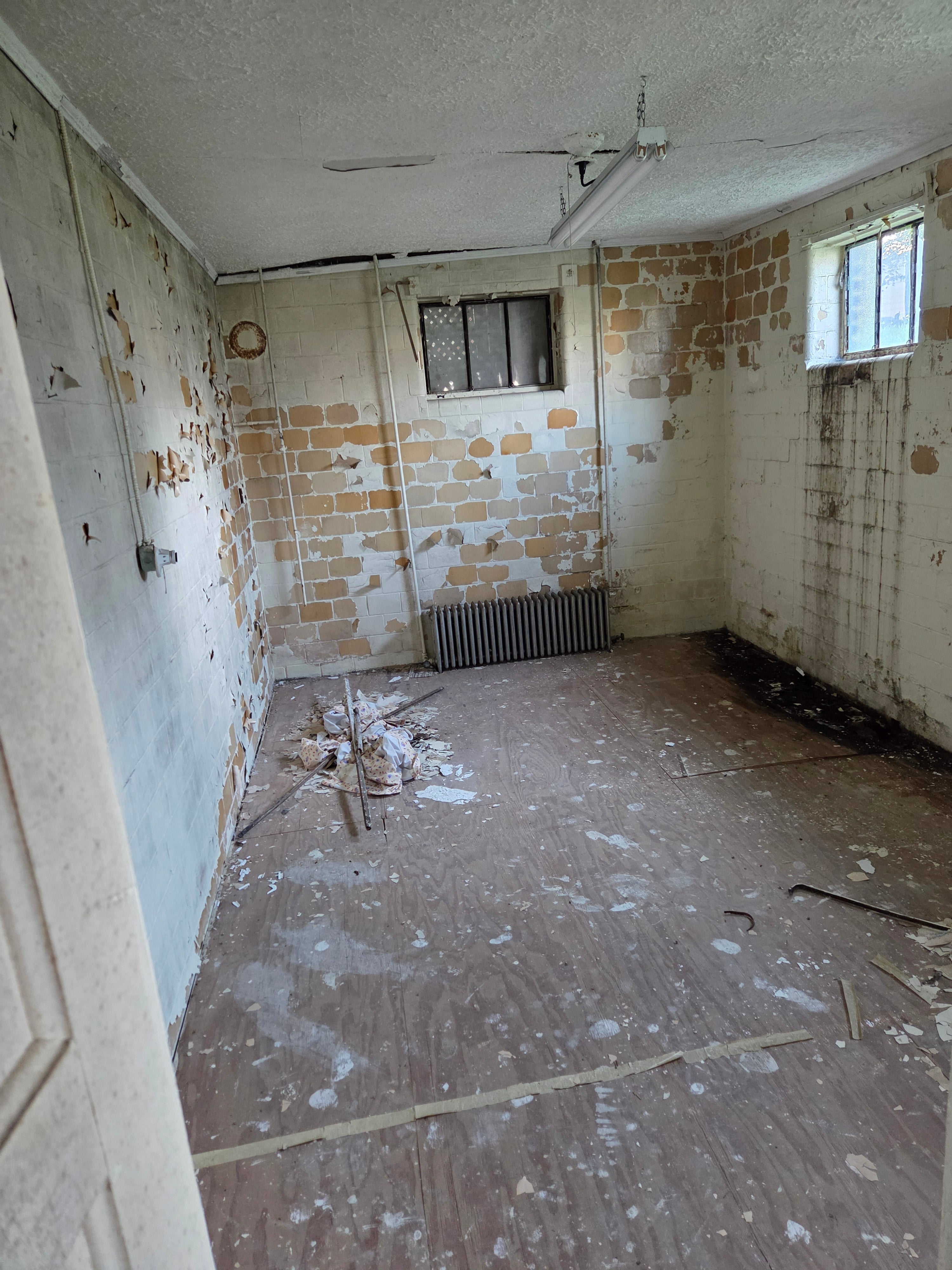 The old, water damaged church study